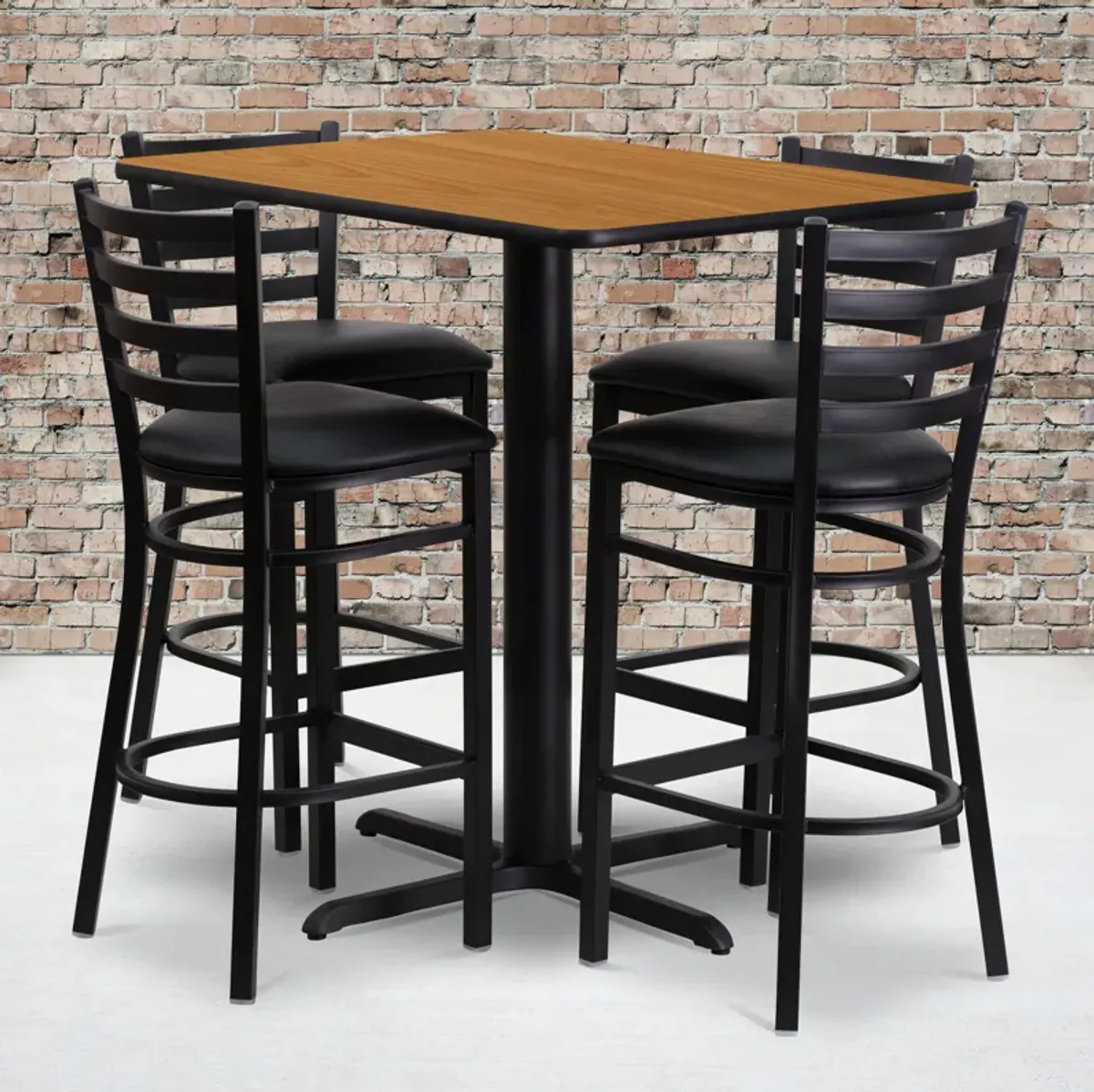 24x42 NA Bar Table-BK VYL Seat