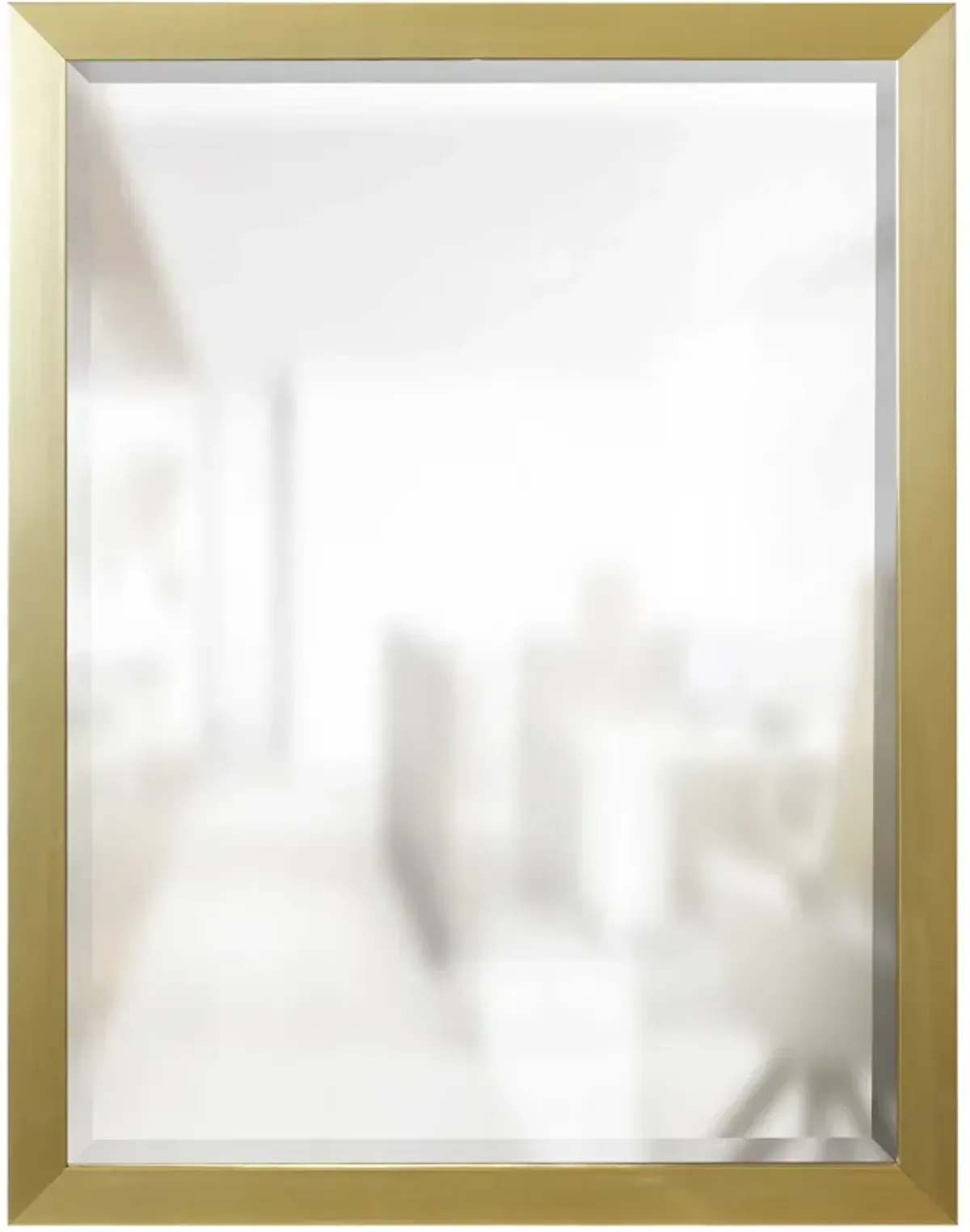 Beveled Framed Mirror in Gold