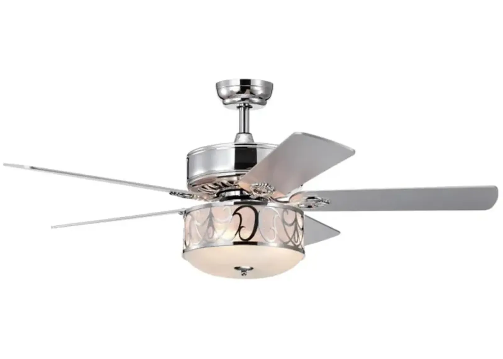 Hivvago 52 Inch Ceiling Fan with Light Reversible Blade and Adjustable Speed