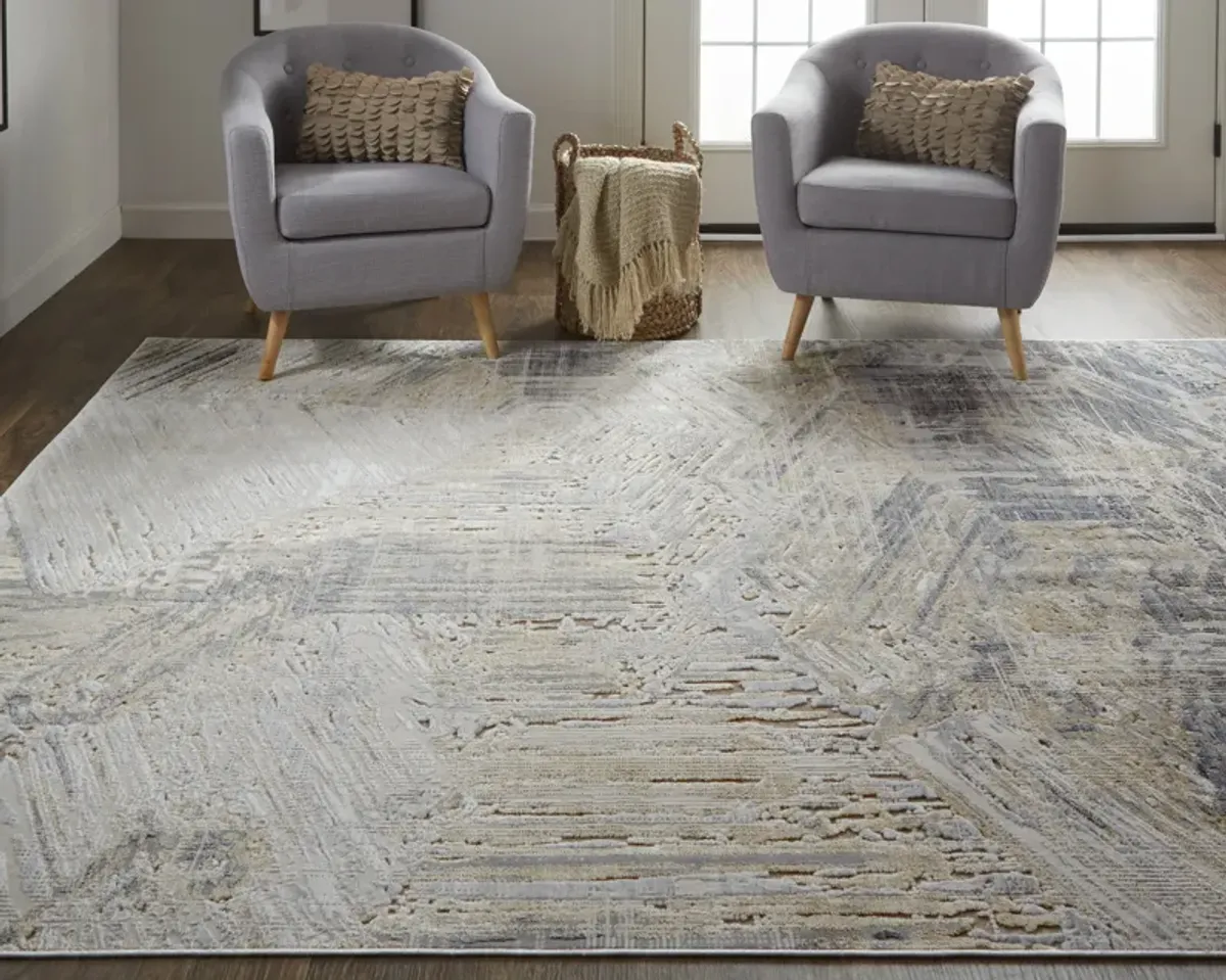 Laina 39G6F Tan/Ivory/Gray 3' x 12' Rug