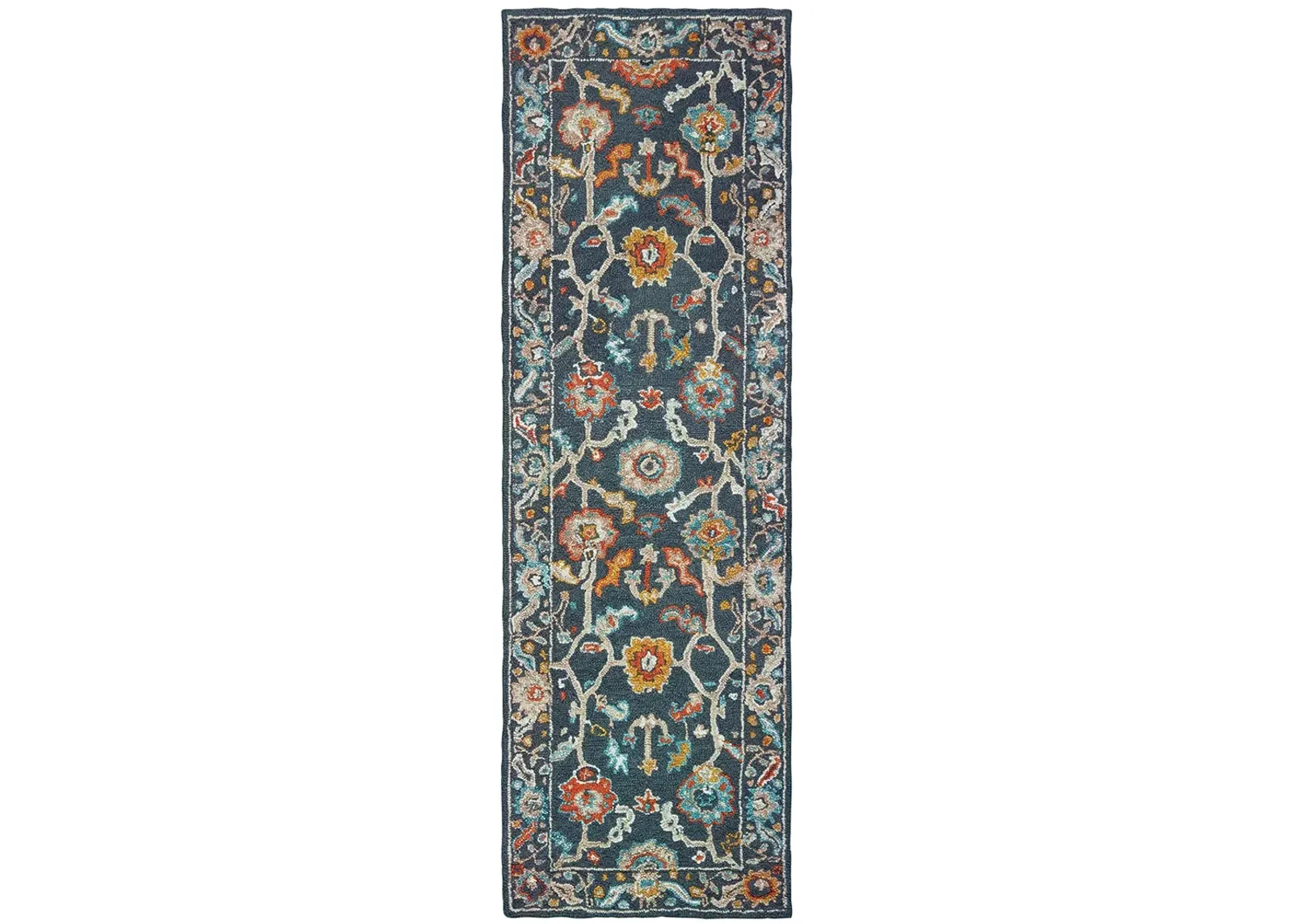 Zahra 2'6" x 8' Blue Rug