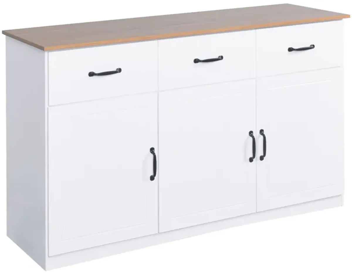 Hivvago AntiTilt Classic Wooden Storage Cabinet with 3 Drawers and 3 Doors