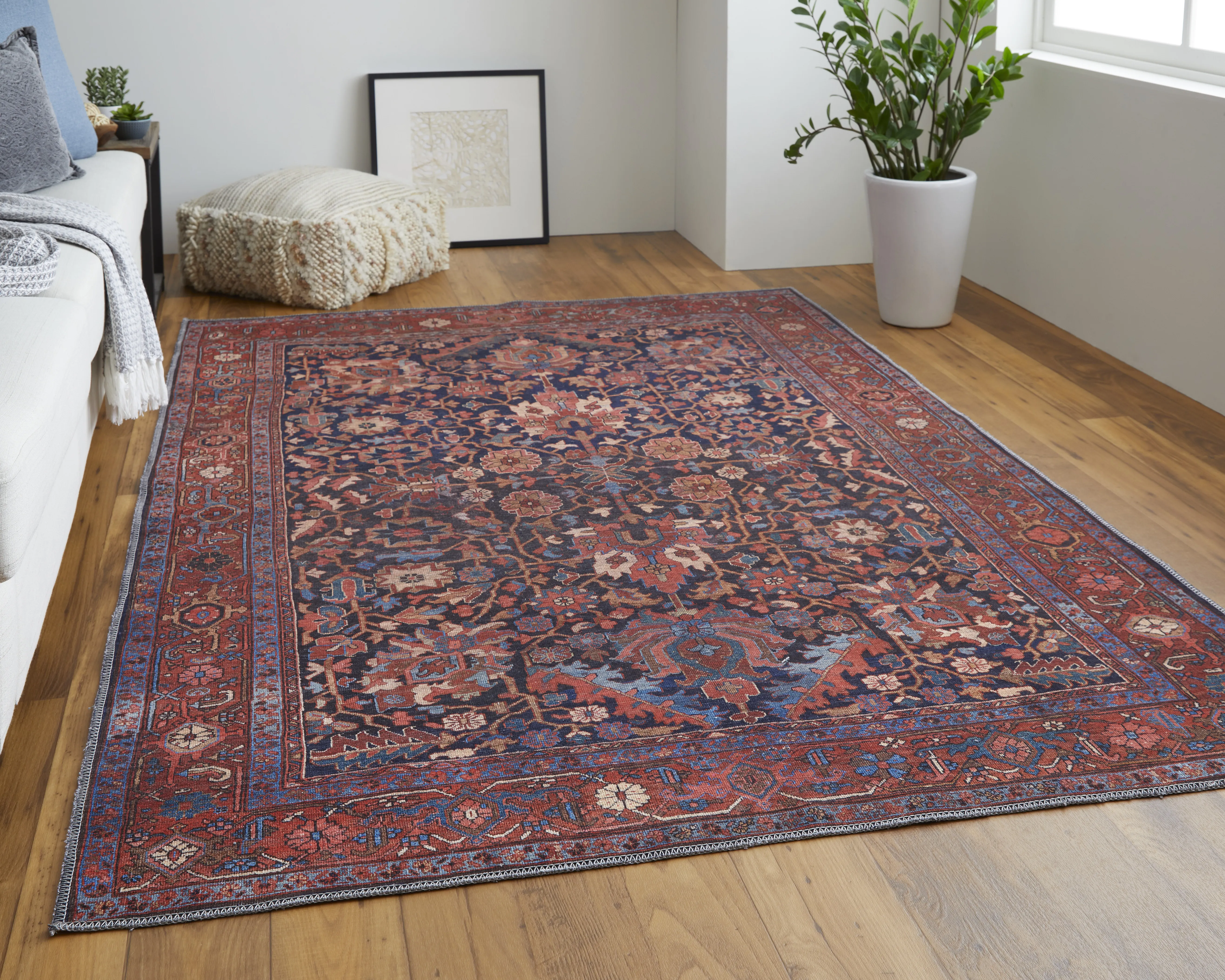 Rawlins 39HIF Red/Orange/Blue 2' x 3' Rug