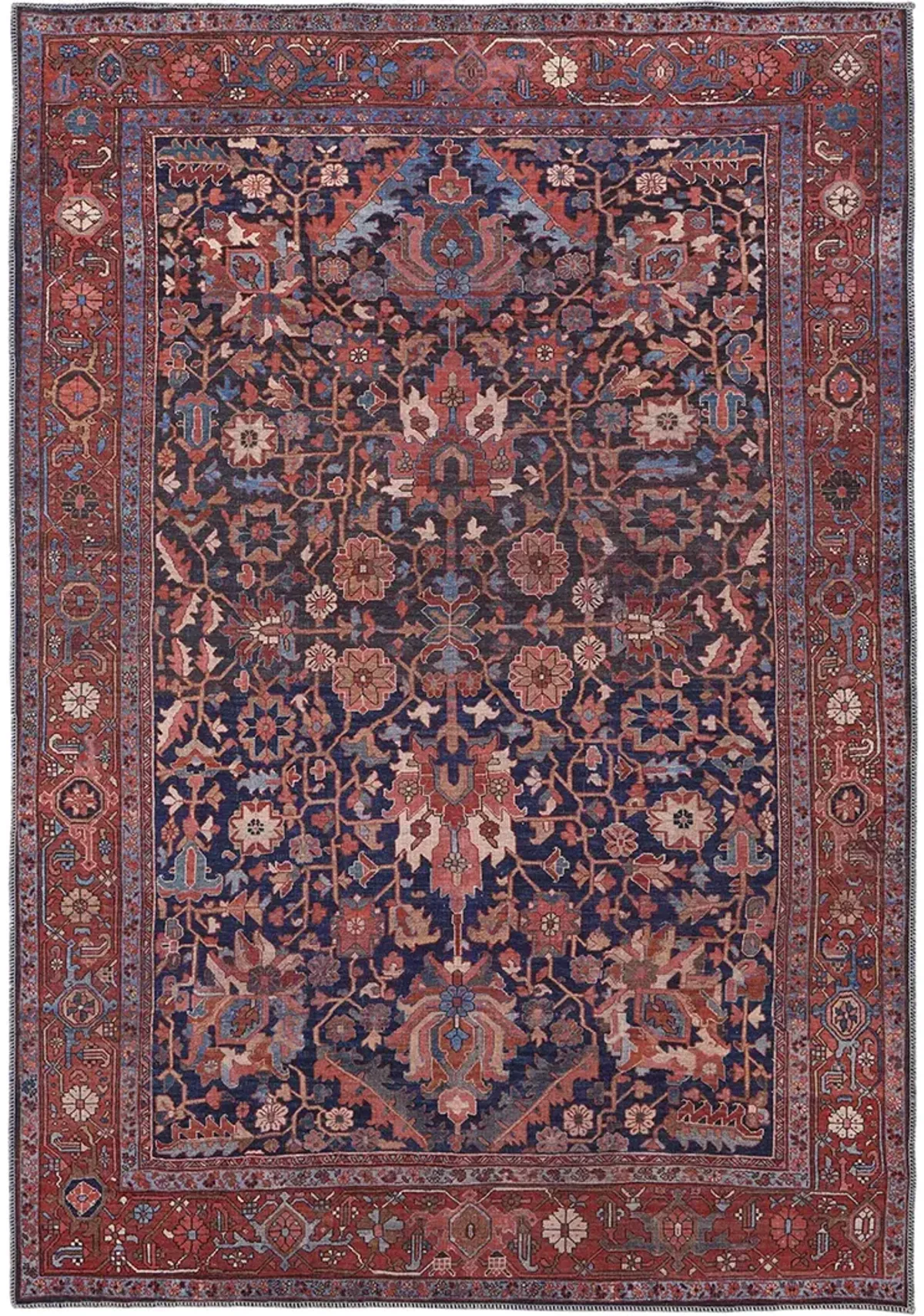 Rawlins 39HIF Red/Orange/Blue 2' x 3' Rug