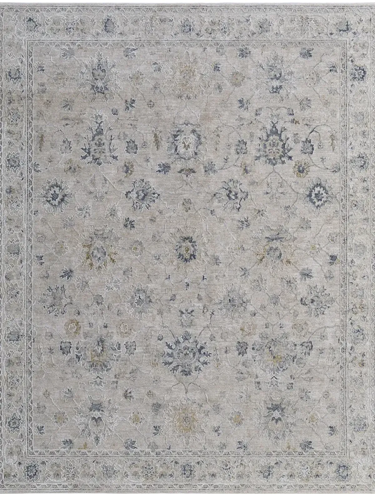 Pasha 39M7F 2' x 3' Ivory/Taupe/Blue Rug