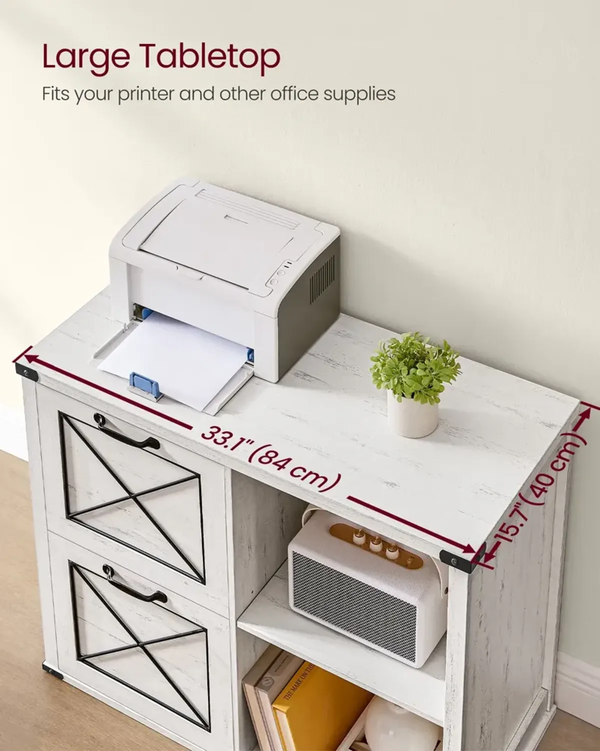 Compact Lateral File Cabinet with Multiple Drawers for Efficient Office Storage