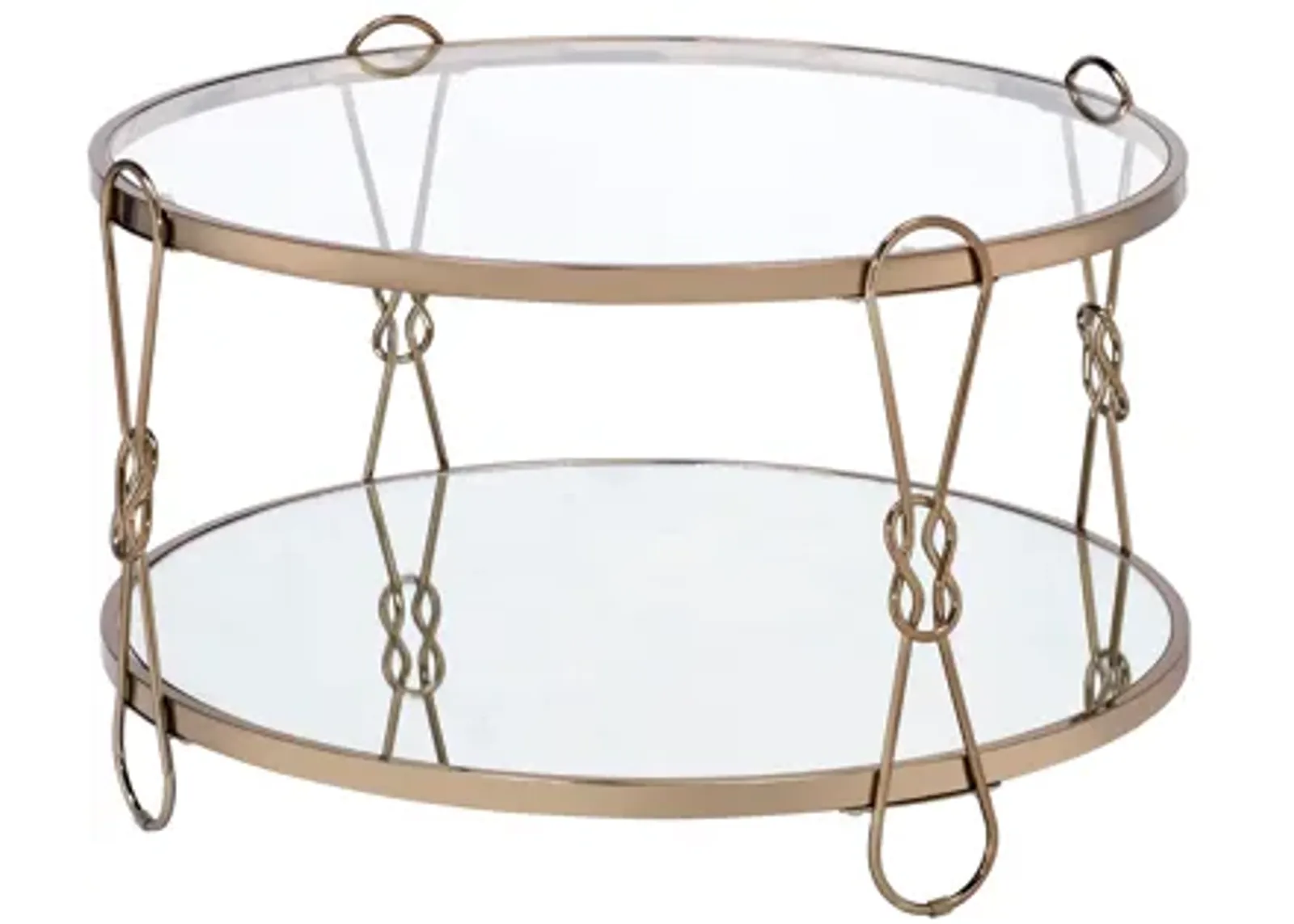 ACME Zekera Coffee Table, Champagne & Mirrored