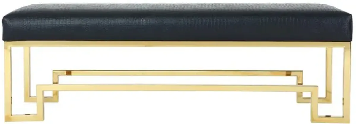 Bronson Bench Gold Black