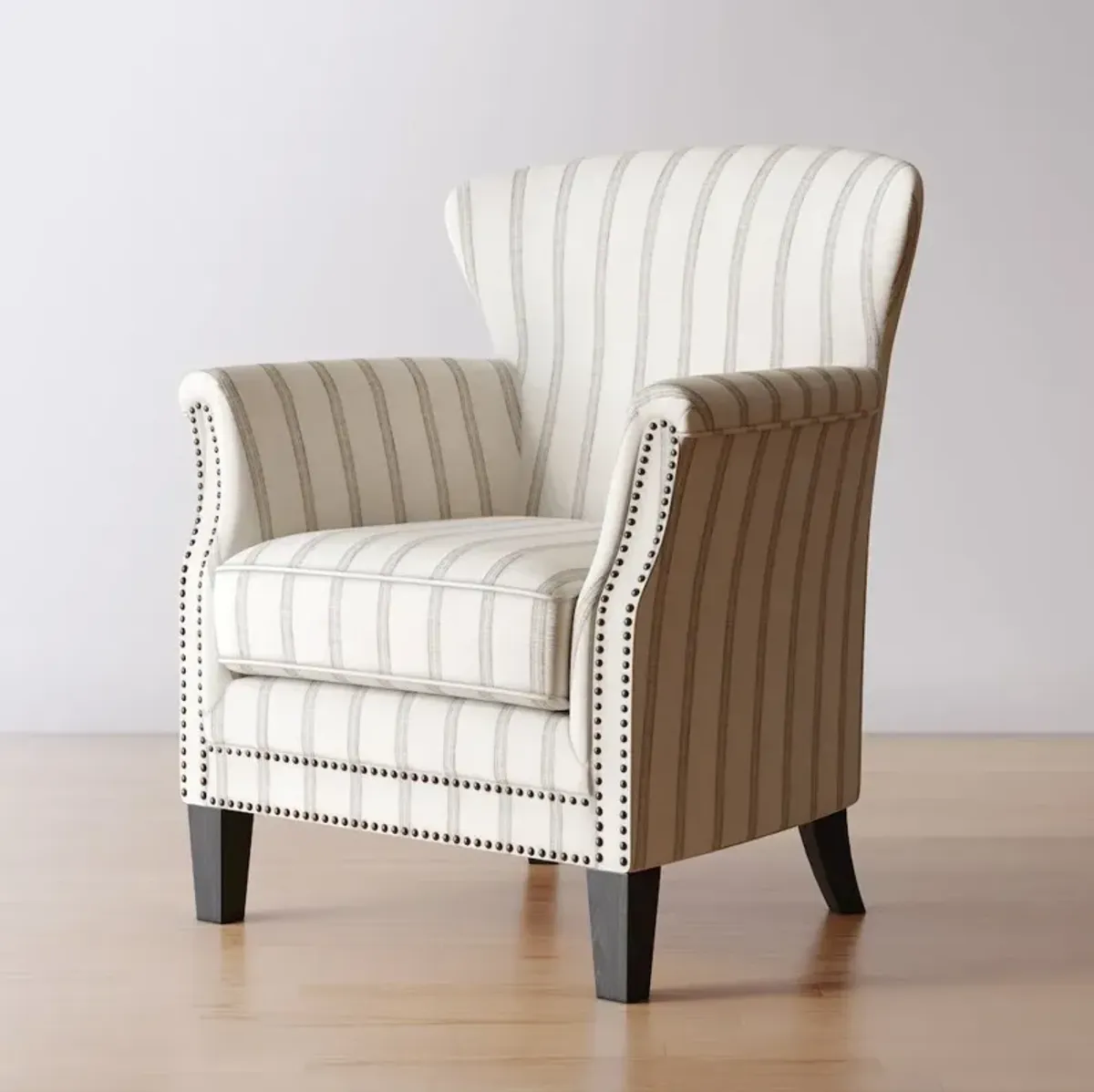 Jofran Layla Classic Upholstered Accent Chair with Nailhead Trim