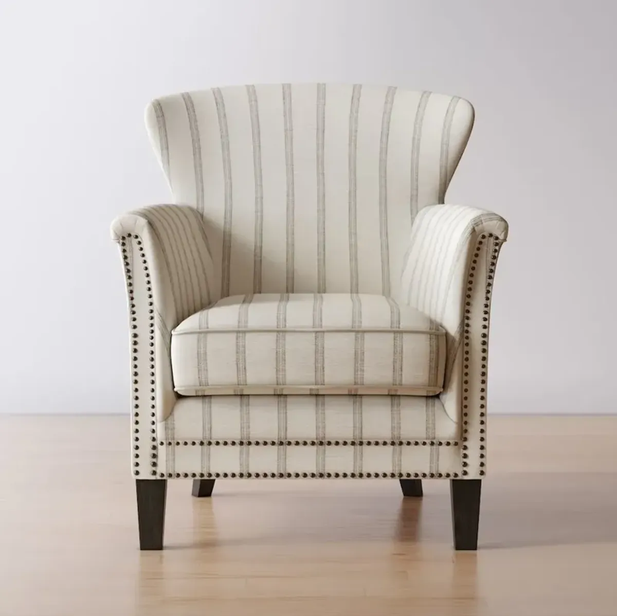 Jofran Layla Classic Upholstered Accent Chair with Nailhead Trim