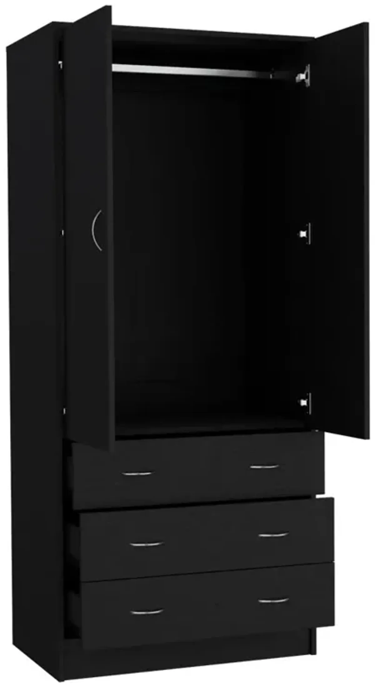 Armoire Ramey, Bedroom, Black