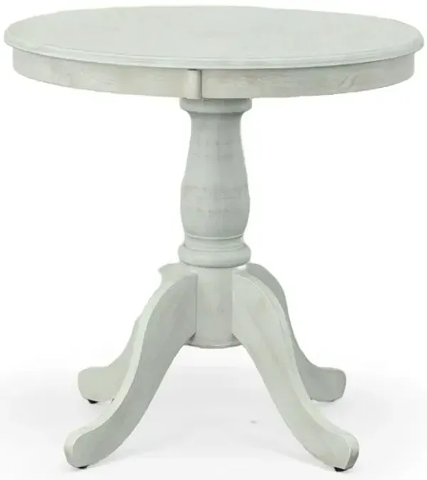 Carolina Living Fairview 30 Round Pedestal Dining Table - Whitewash