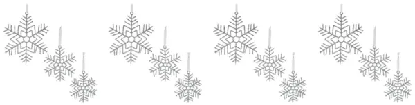 Glittered Wire Snowflake Ornament (Set of 12)