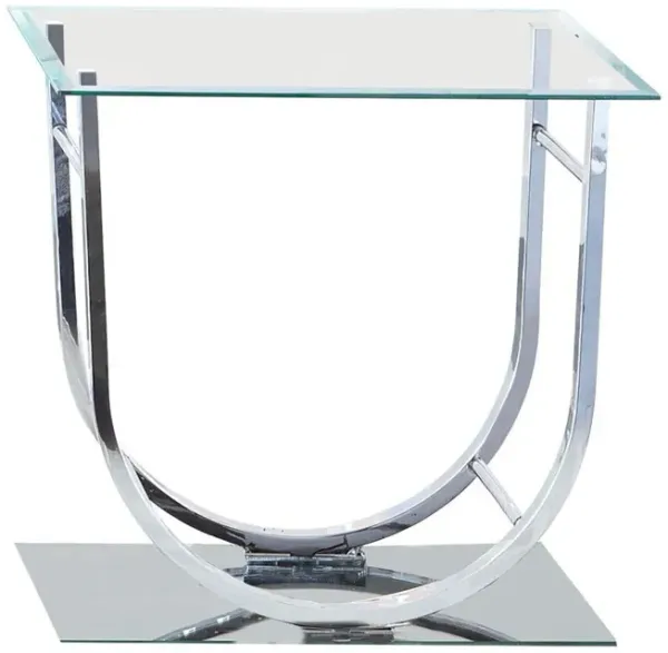 Danville U-shaped End Table Chrome