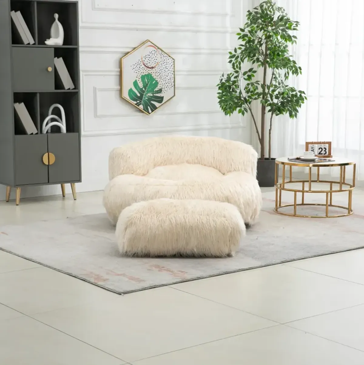 Faux Fur Bean Bag Chair: Durable Comfort for Adults & Kids