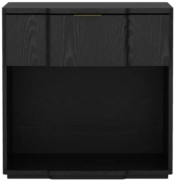 Clive 22" Nightstand in Black and Gold (1-Drawer)