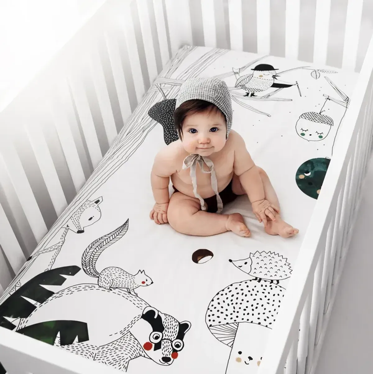 Woodland Dreams 100% Cotton Fitted Crib Sheet