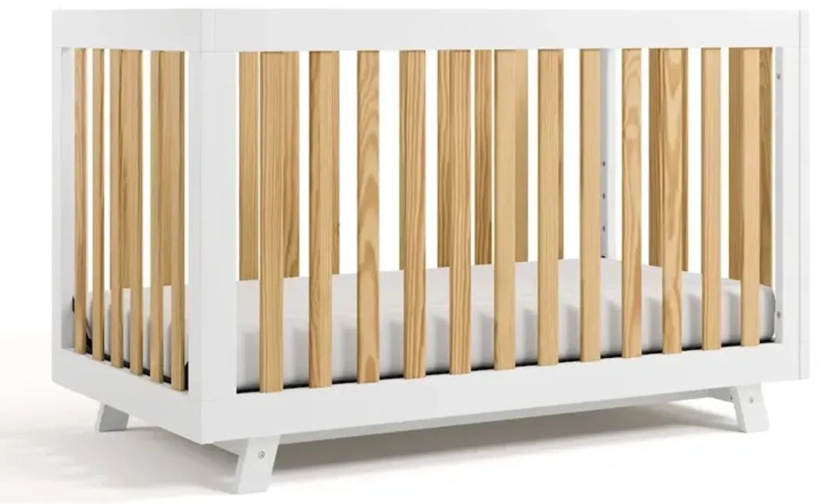 Storkcraft Beckett 3-in-1 Convertible Crib (White with Natural)