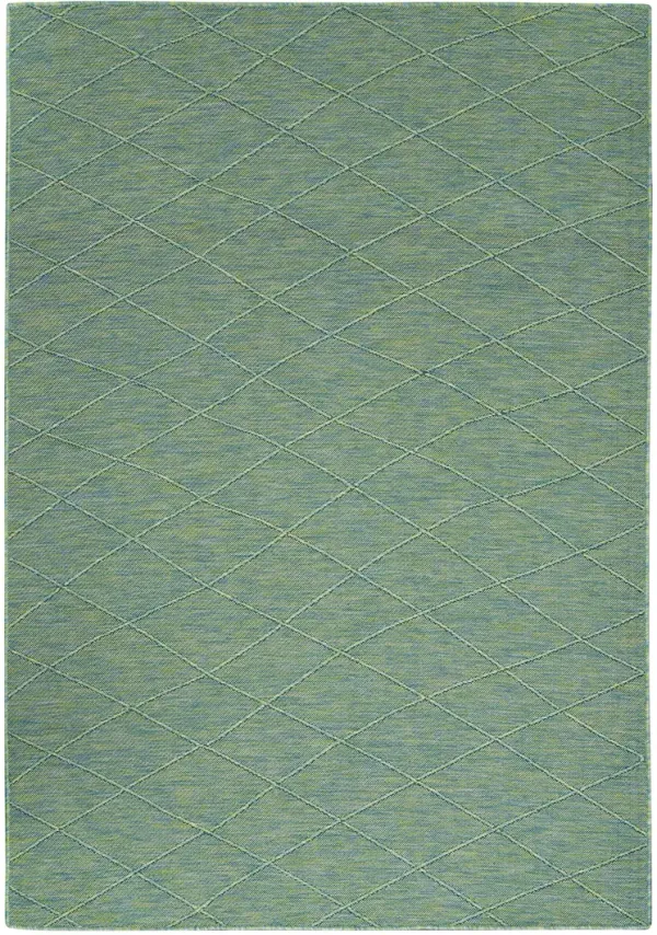 Washable Solutions WSL01 Blue/Green 7' x 10' Rug
