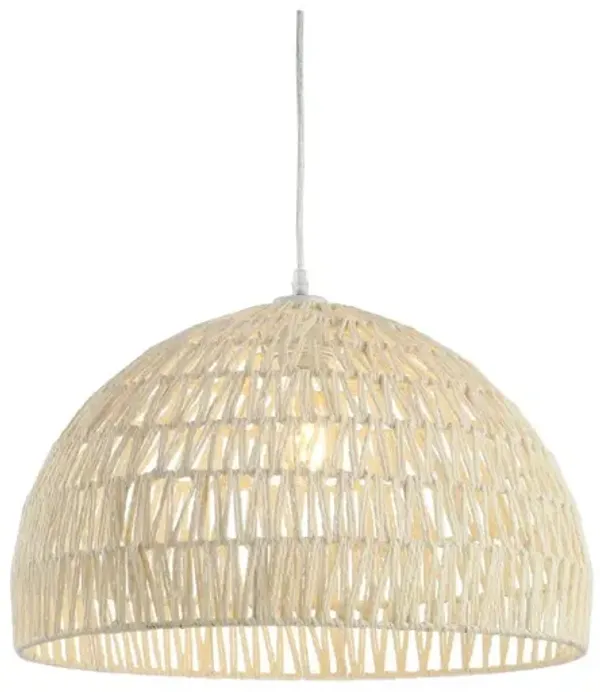 Campana 1-Light Bohemian Modern Woven Rope/Iron LED Pendant