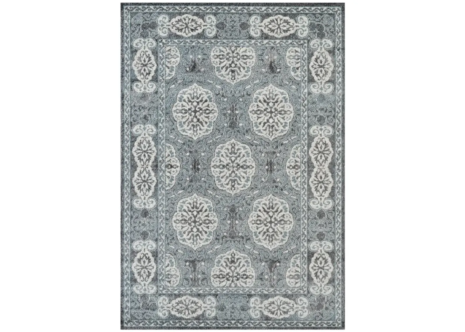 Alexandria Banbury Blue Bordered Area Rug