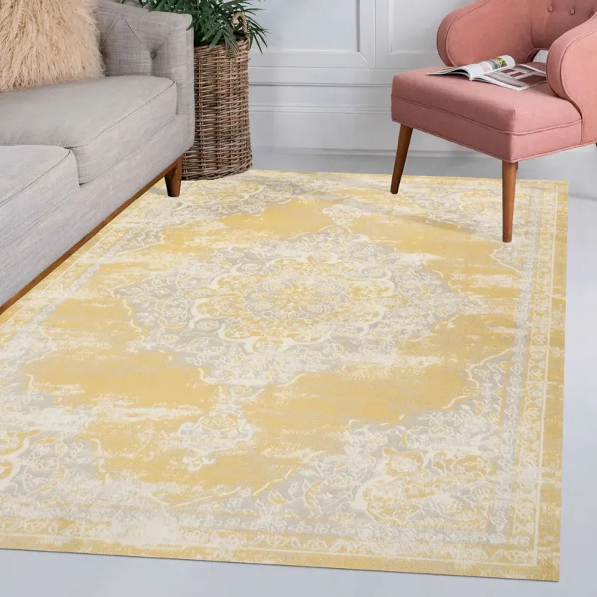 Alhambra Ornate Medallion Modern Area Rug