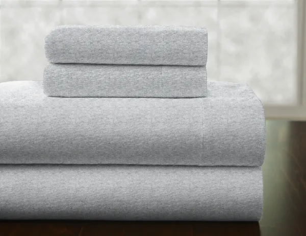 Pointehaven Heavy Weight 100% Cotton Sage Plaid Printed 170 GSM Flannel 4 pc Sheet Set, King
