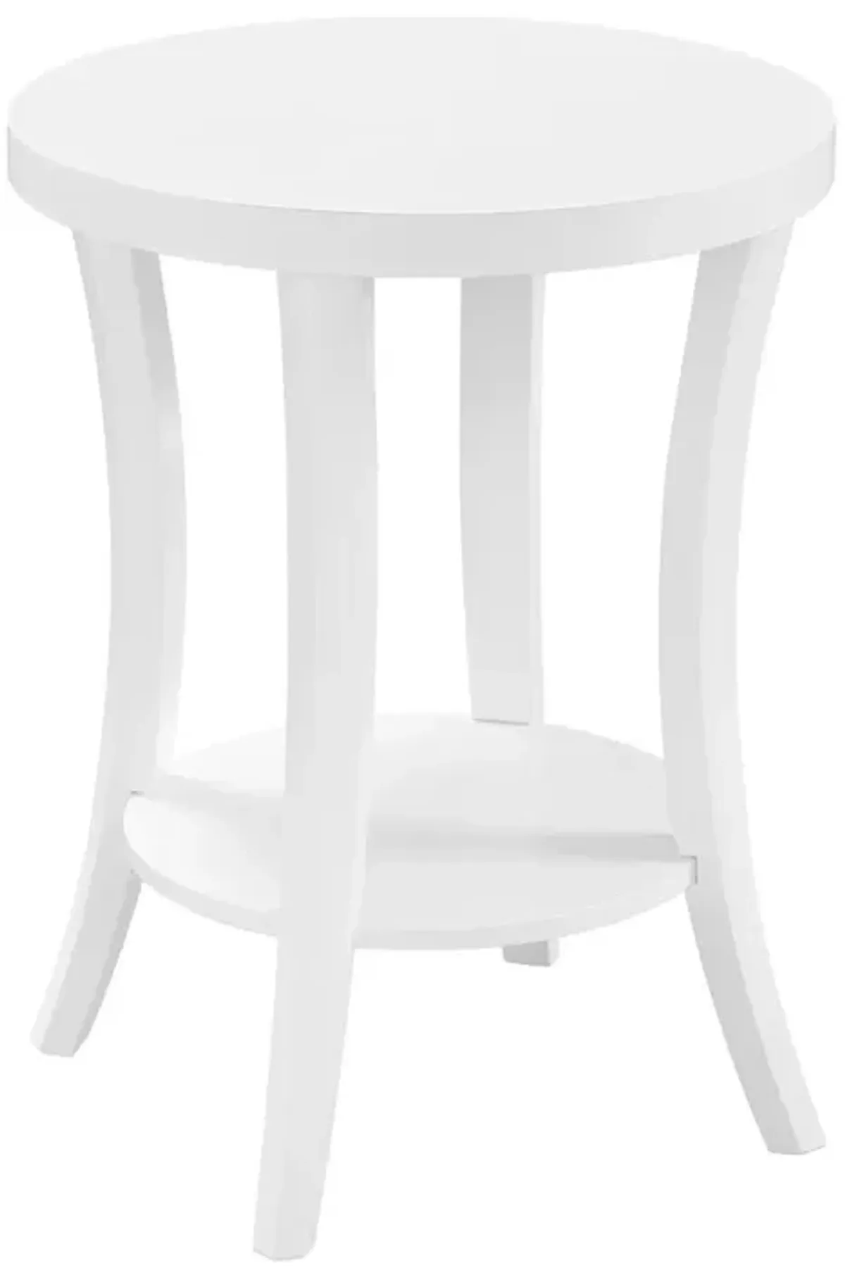 Convenience Concepts Charleston Round End Table with Shelf