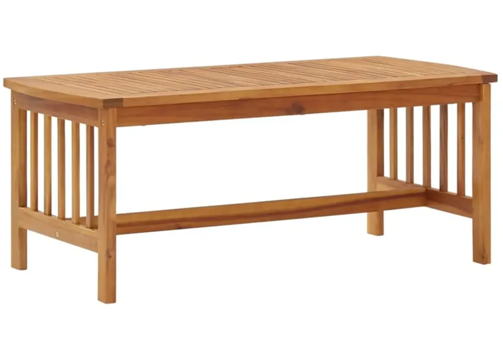 vidaXL Coffee Table 40.2"x19.7"x16.9" Solid Acacia Wood