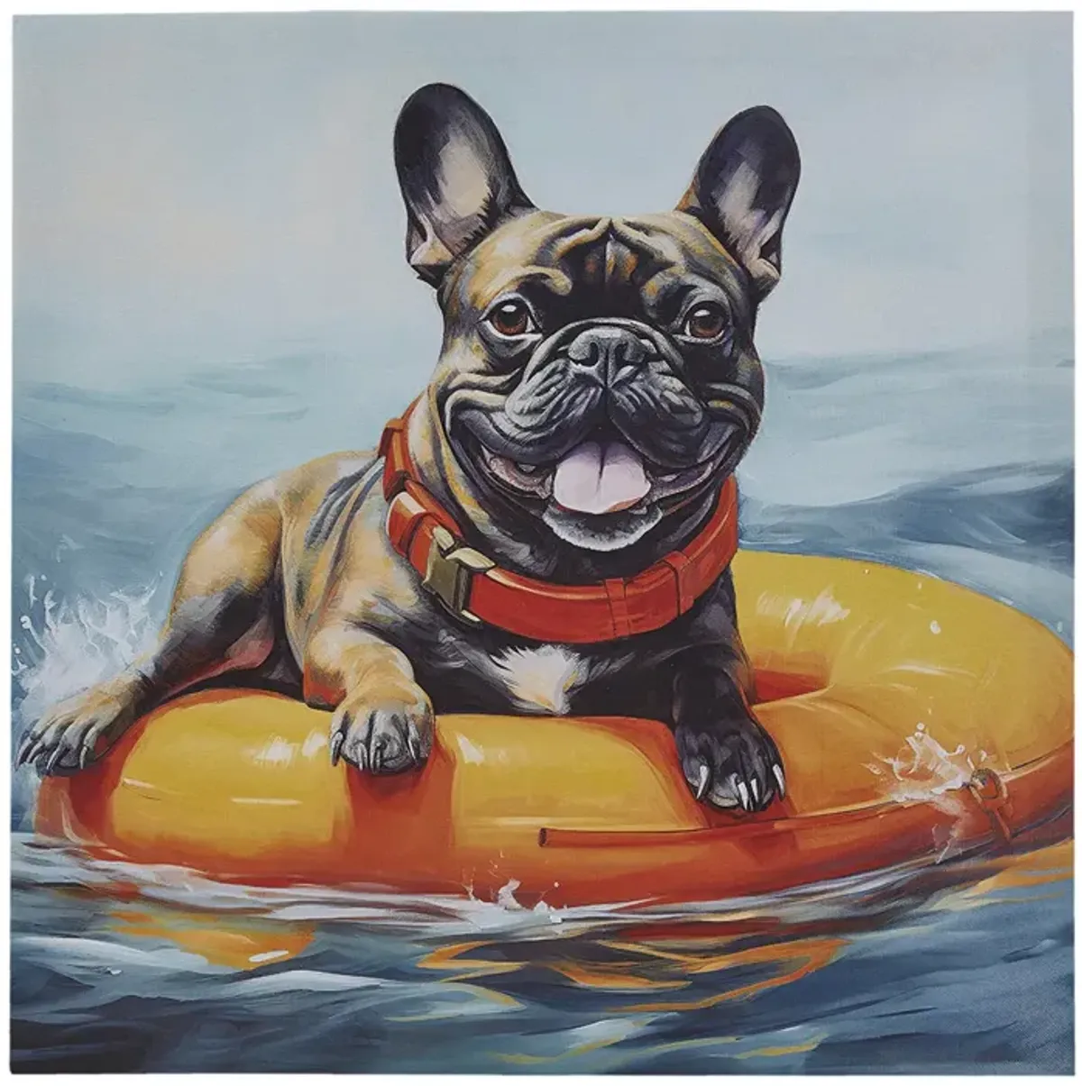 Gracie Mills Betty Beach Day Dog Canvas Wall Art