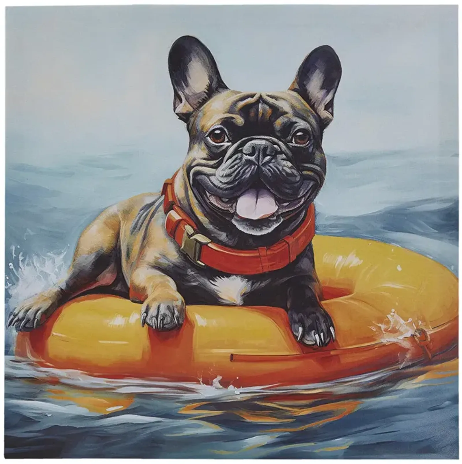 Gracie Mills Betty Beach Day Dog Canvas Wall Art