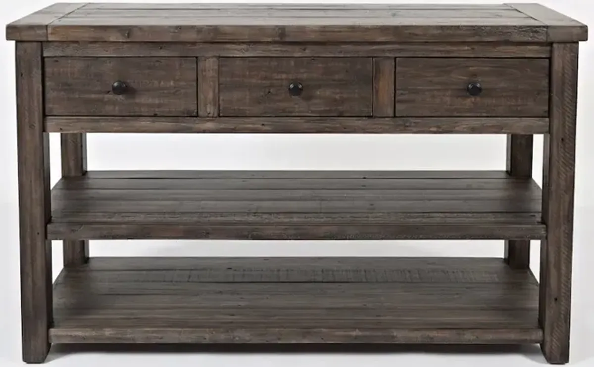 Jofran Madison County Rustic Reclaimed Solid Wood Farmhouse Sofa 50 Sofa Table