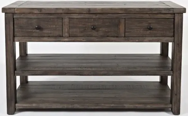 Jofran Madison County Rustic Reclaimed Solid Wood Farmhouse Sofa 50 Sofa Table