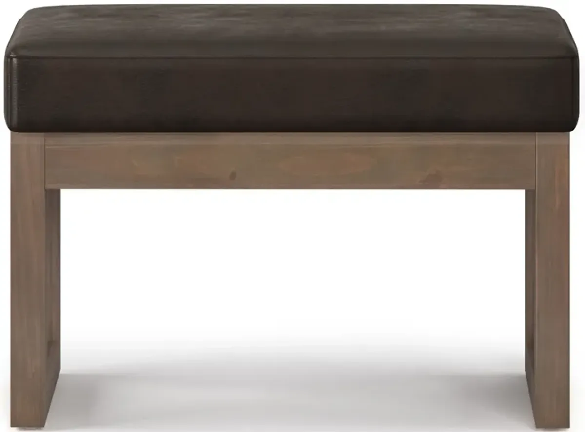 Milltown 26 in Wide Rectangle Footstool Small Ottoman Bench
