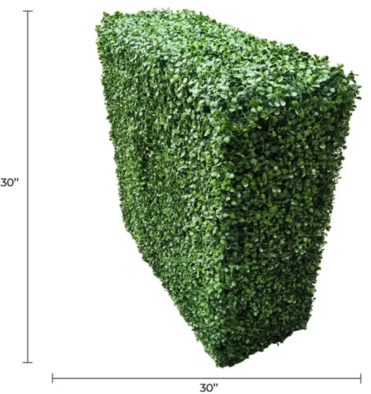 Premium Two Tone Green Artificial Boxwood Hedge 30"L x 30"H Commercial Grade UV Resistant