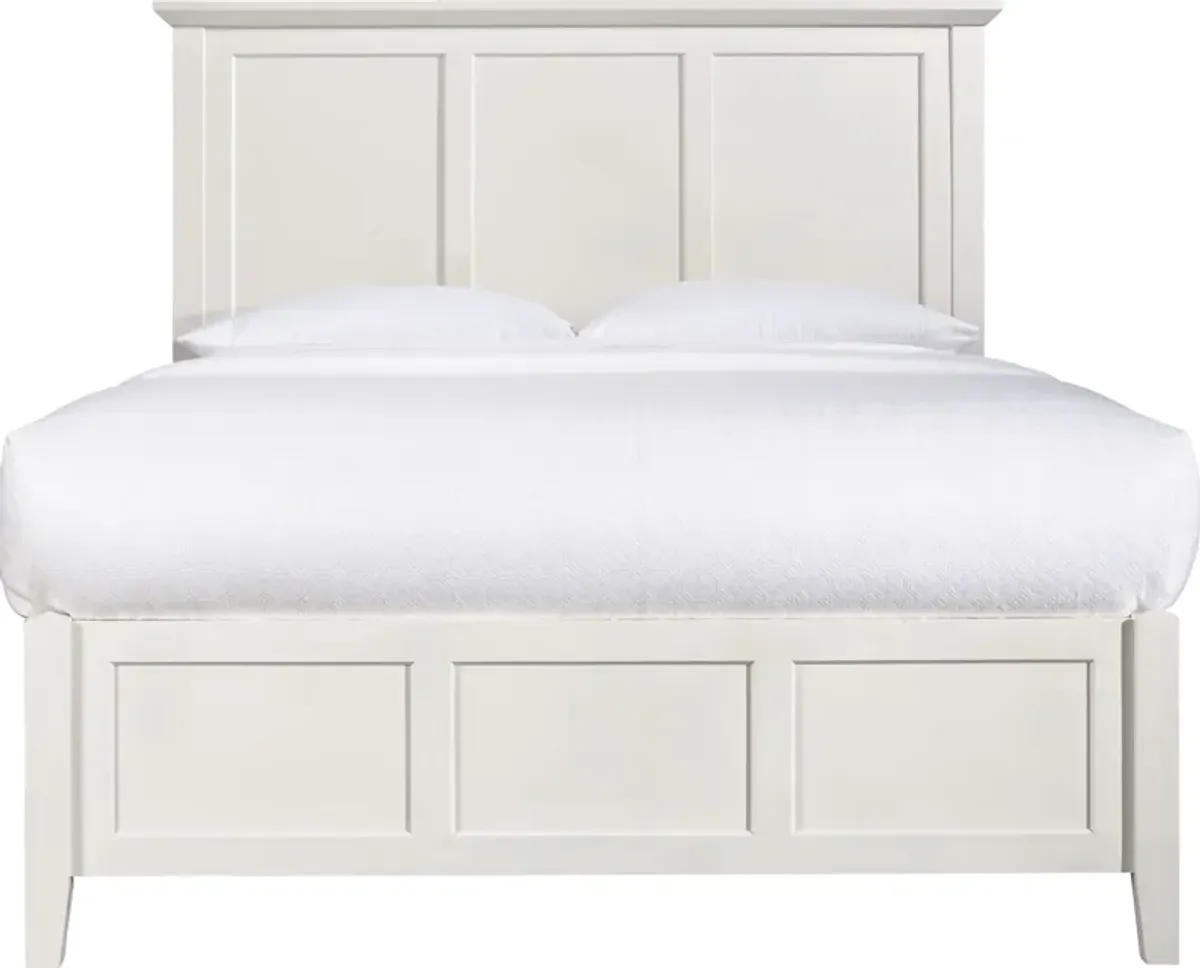 Paragon Queen-size Panel Bed in White