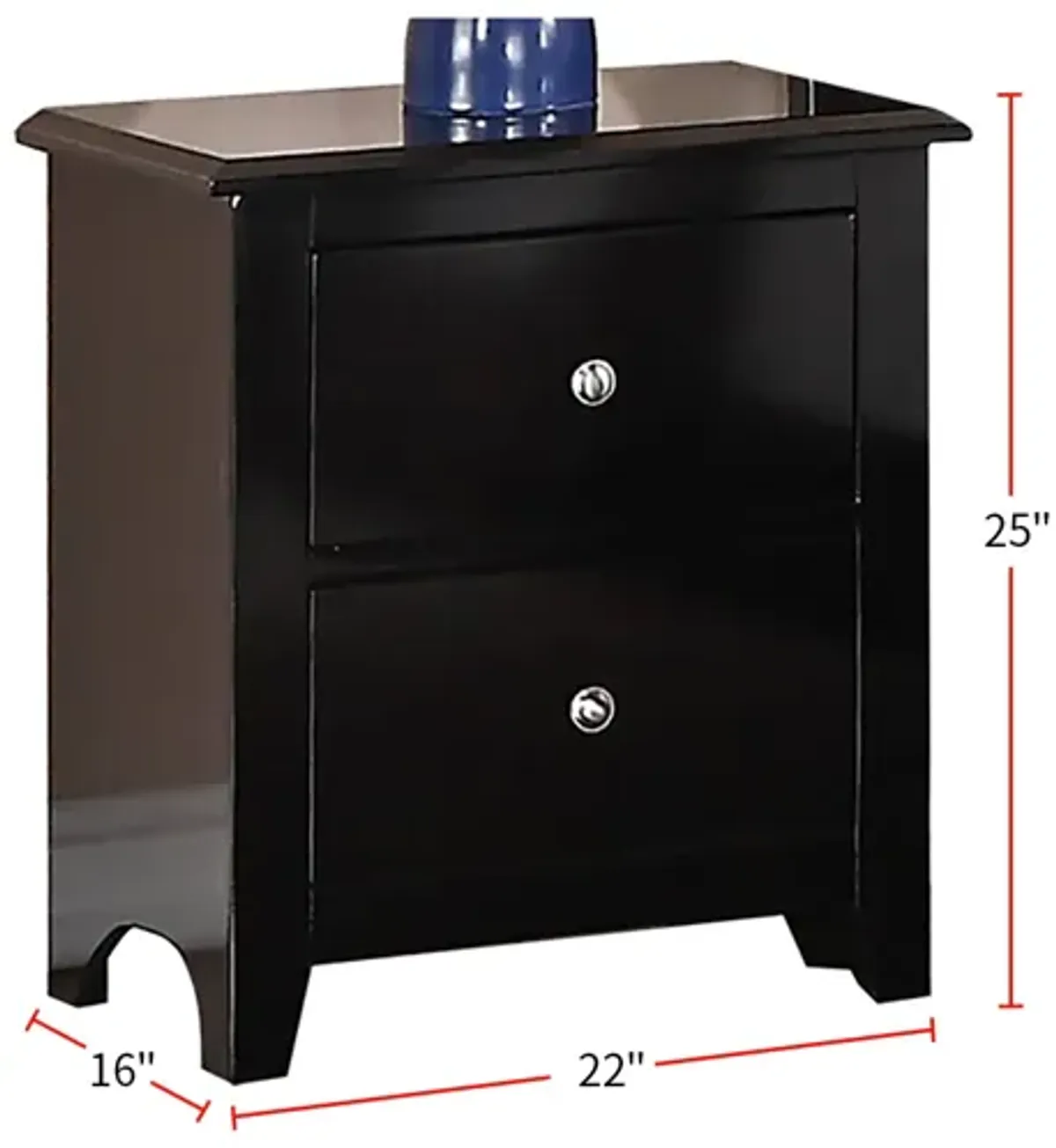 Nightstand With 2 Drawers Storage