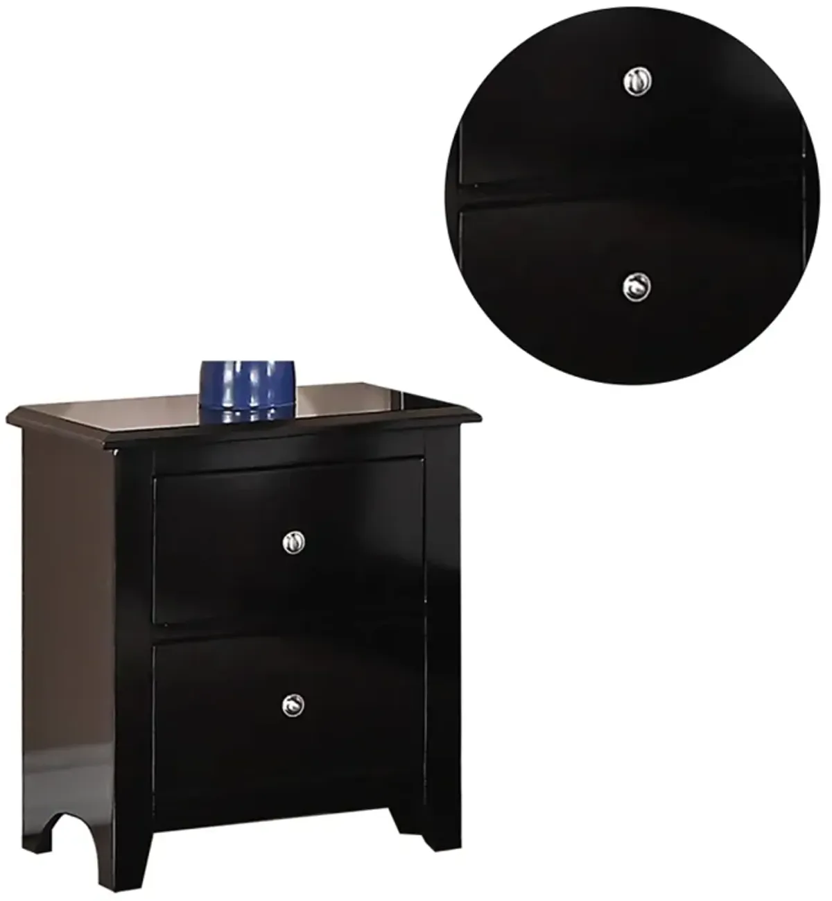 Nightstand With 2 Drawers Storage