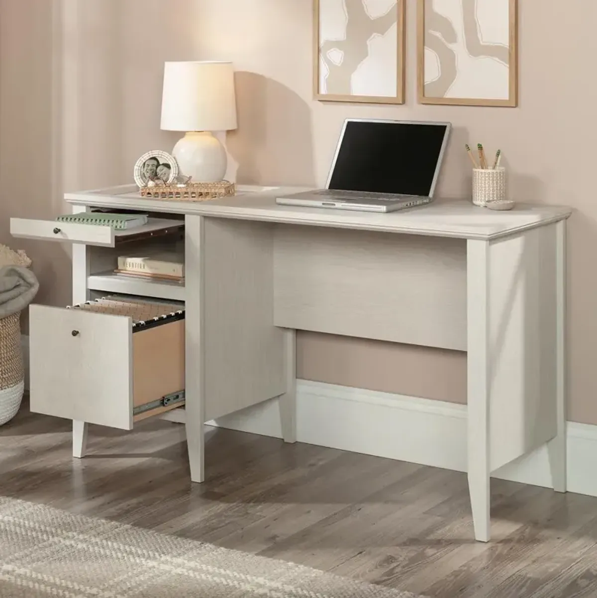 Sauder Larkin Ledge Single Ped Desk