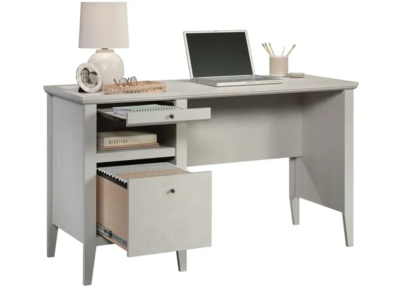 Sauder Larkin Ledge Single Ped Desk