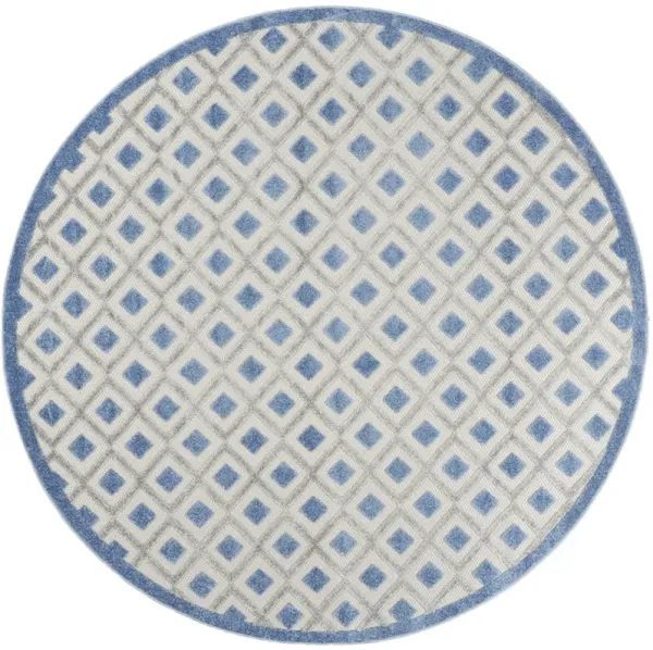 Aloha ALH26 Blue/Gray 7'10" x Round Rug
