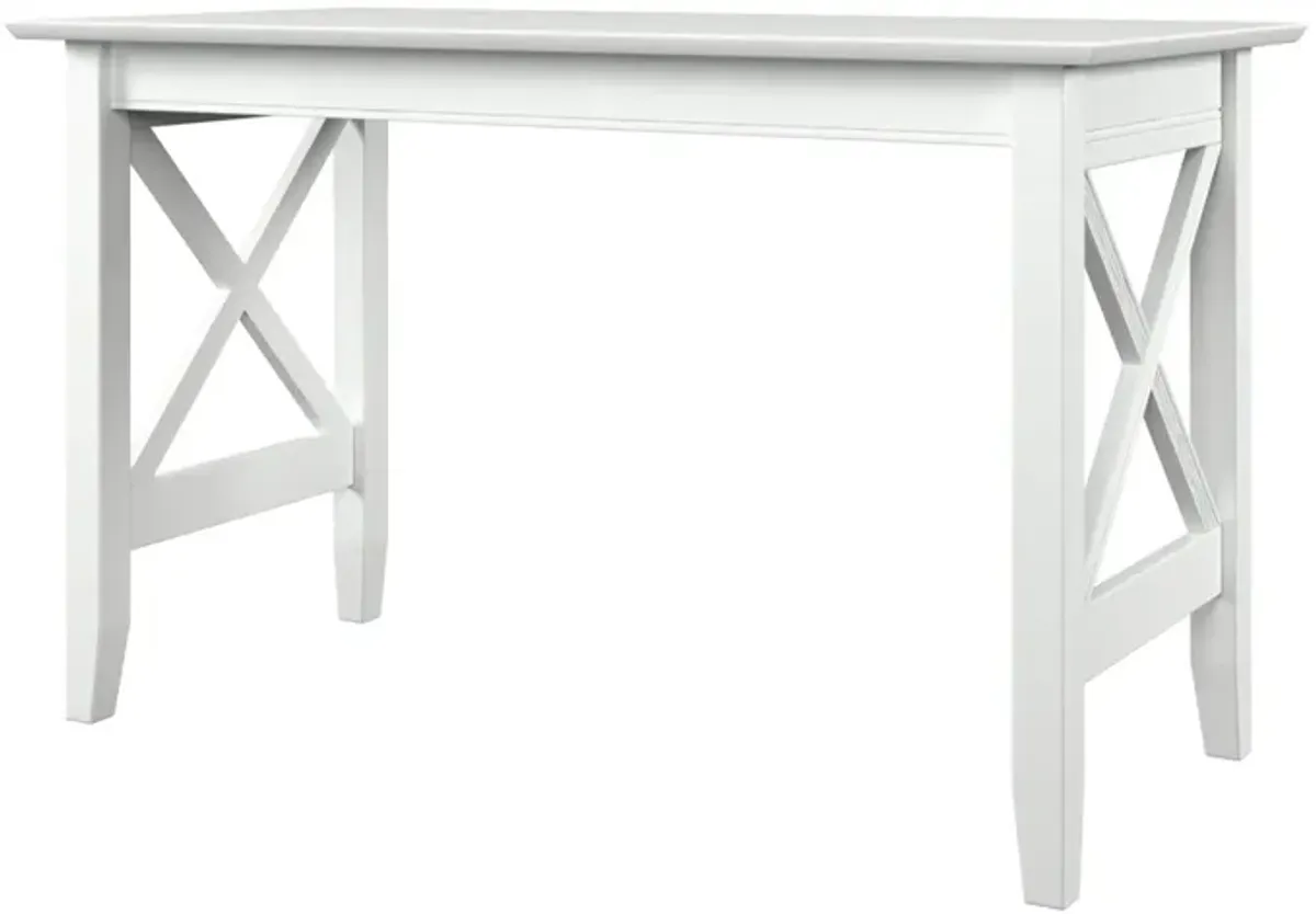 Atlantic Furniture X Design Desk with Surface Mount USB Charger in White