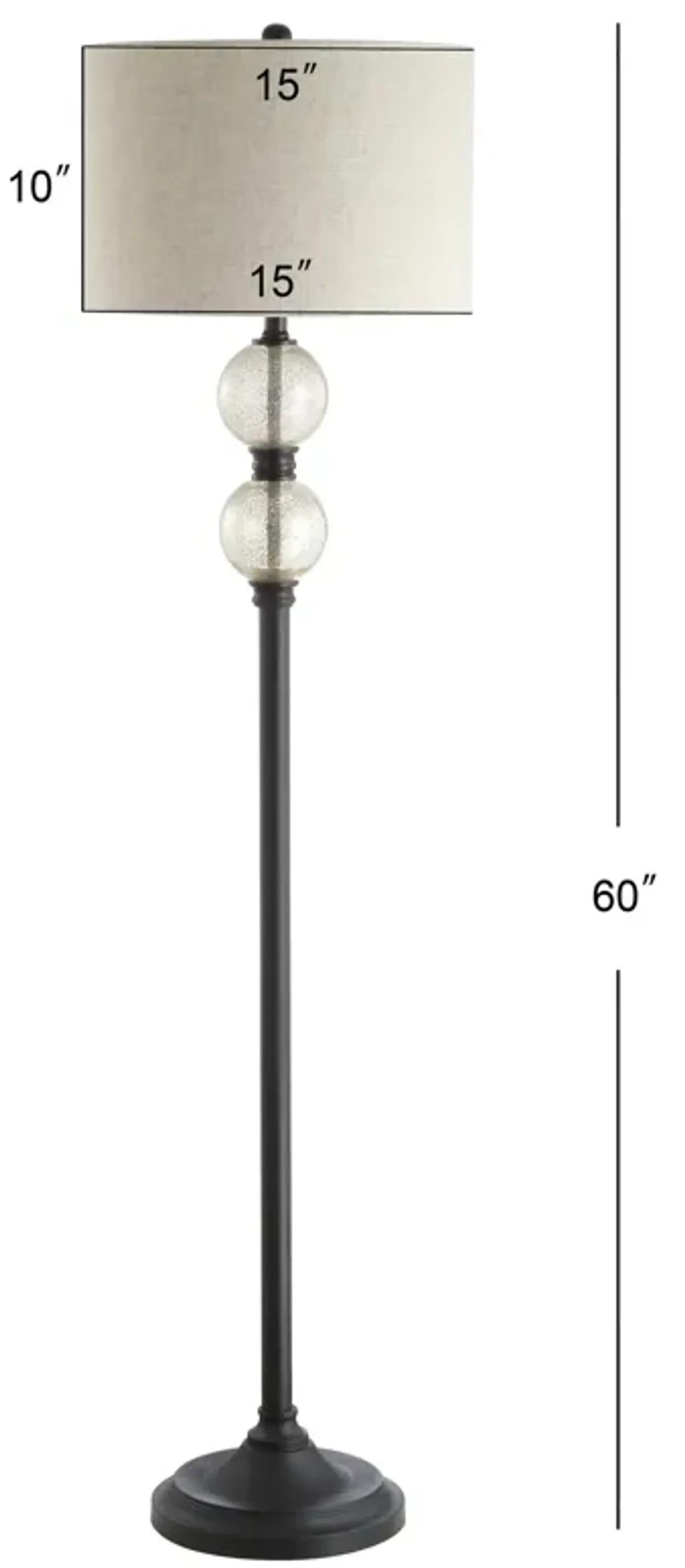 January Glass/Metal LED Floor Lamp