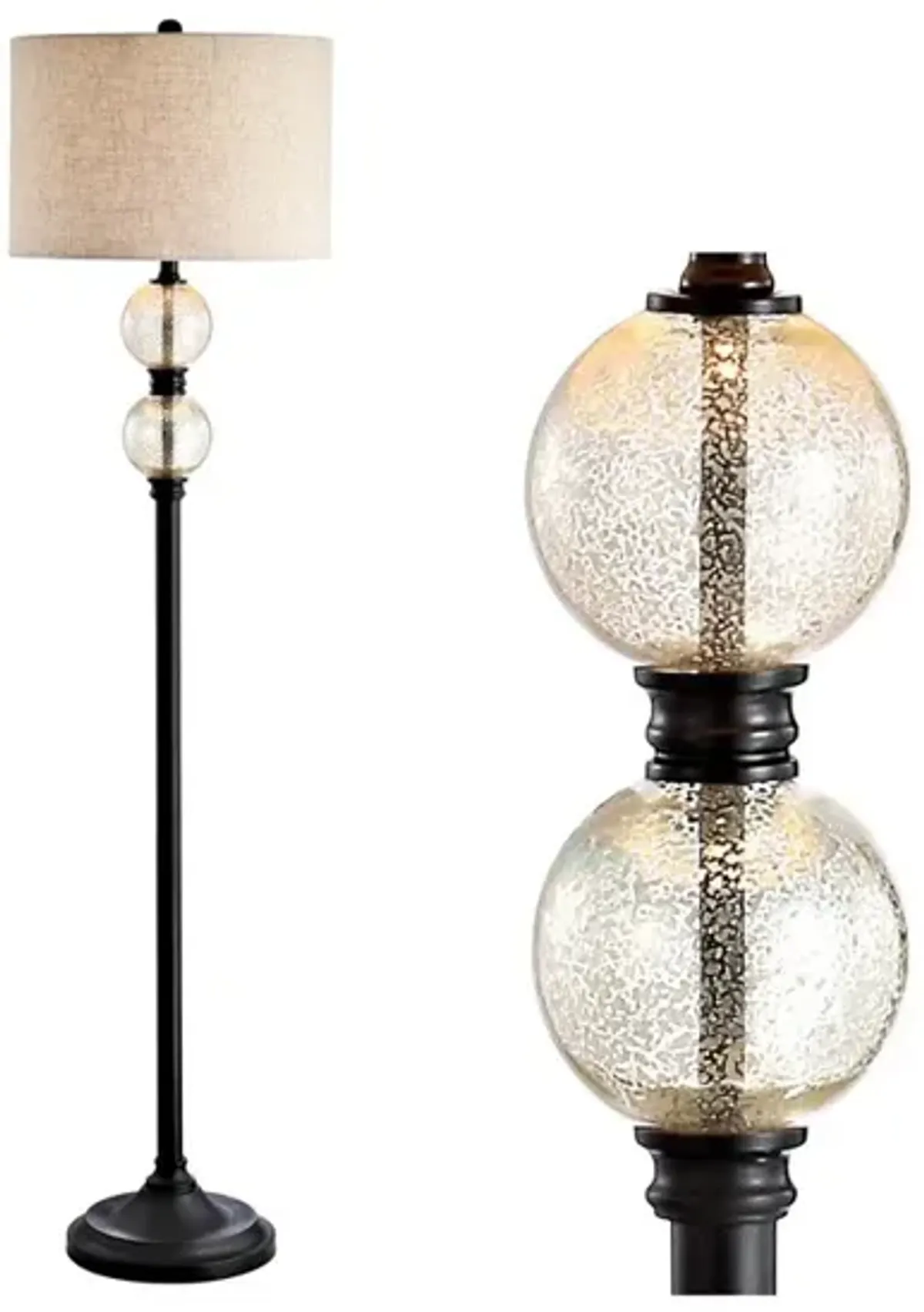 January Glass/Metal LED Floor Lamp