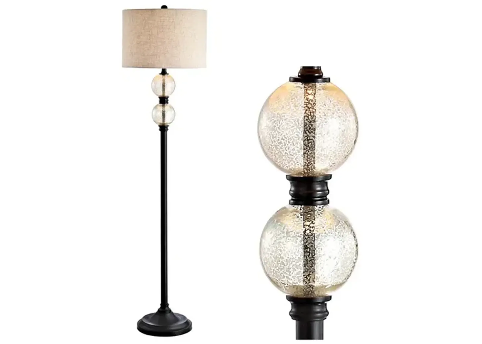 January Glass/Metal LED Floor Lamp