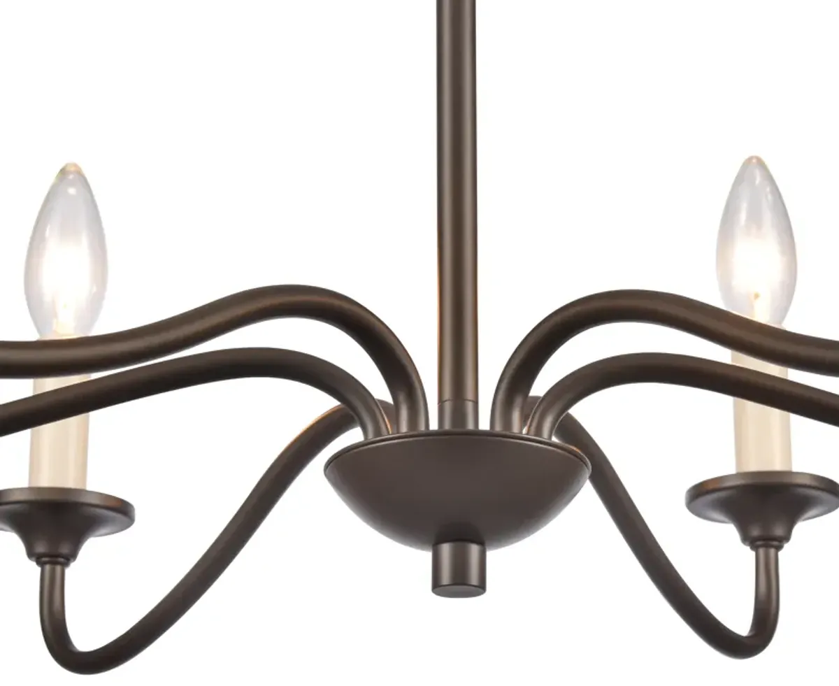 Quinn 30'' Wide 6-Light Bronze Chandelier