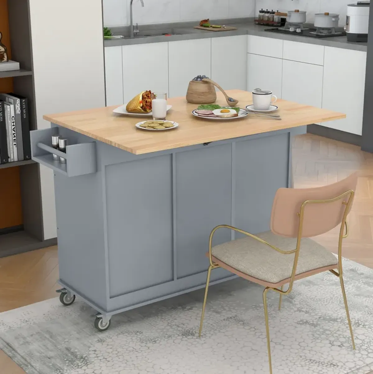 Merax Rolling Mobile Kitchen Island