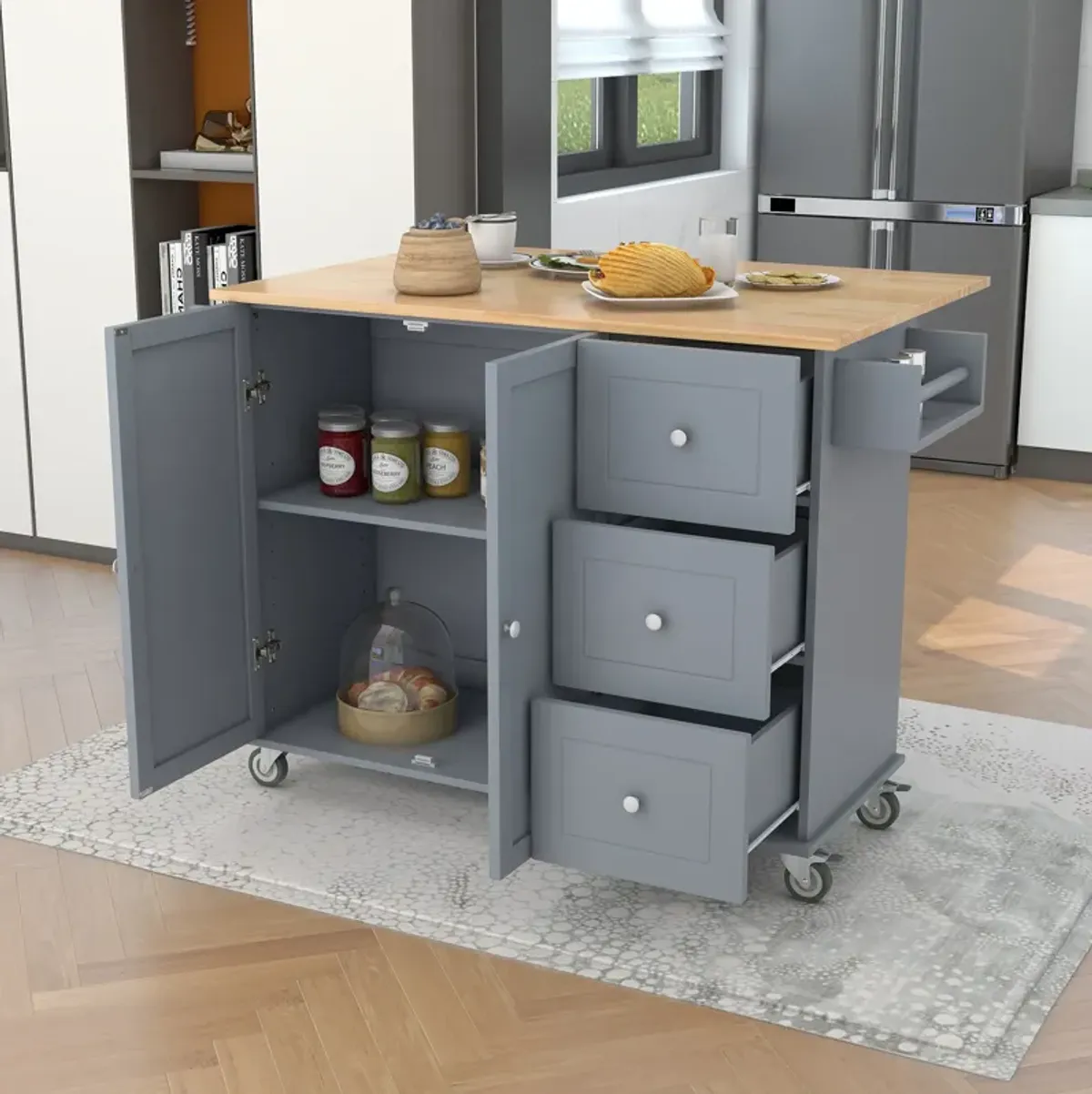 Merax Rolling Mobile Kitchen Island