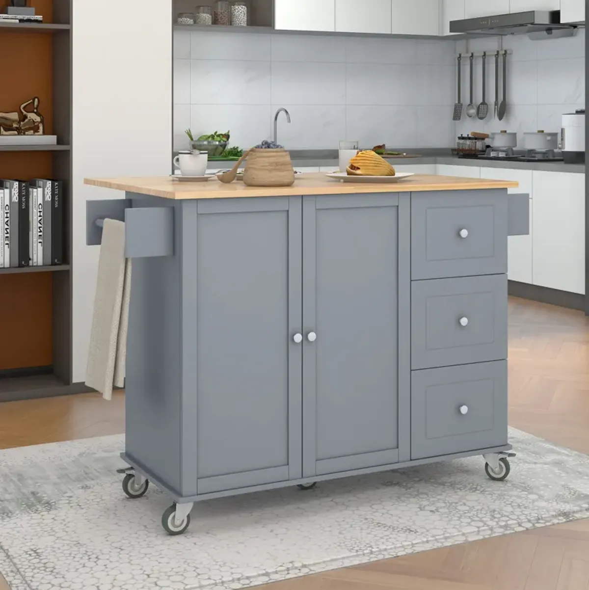 Merax Rolling Mobile Kitchen Island