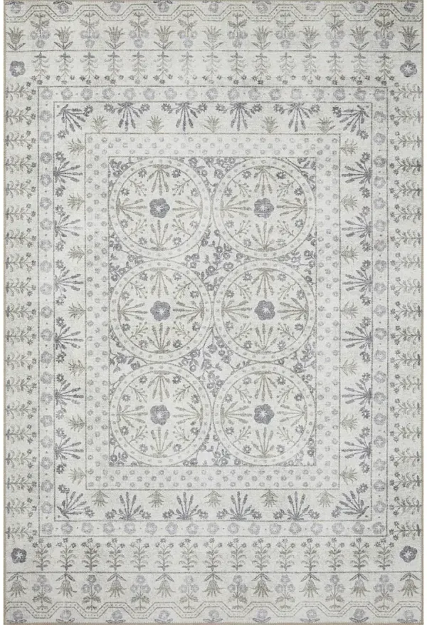 Maison Rosette Ivory 5'0" x 5'0" Round Area Rug